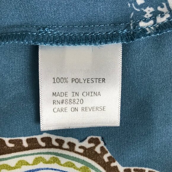 Carole Little Blue Pleated Halter Top  Size Medium - Picture 5 of 6